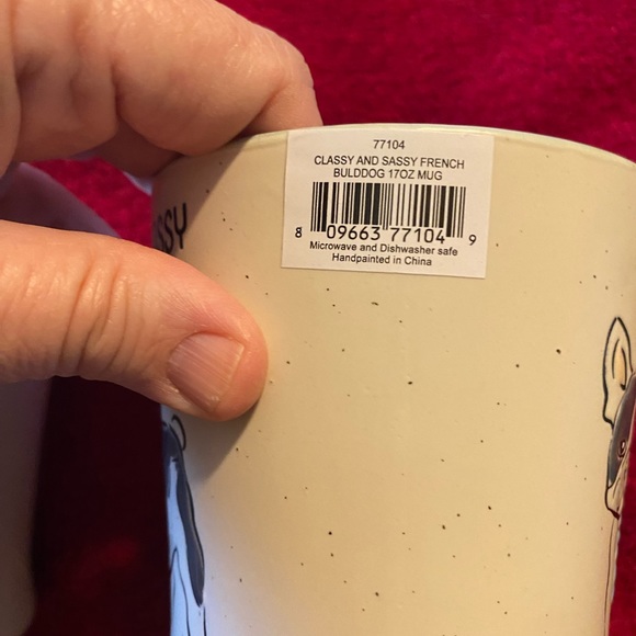 Spectrum Designz Pair 17oz French Bulldog Mugs French Kisses Classy & Sassy NWT - Picture 7 of 10